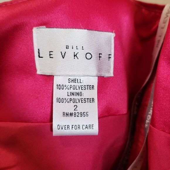 Bill Levkoff Style 526 Bridesmaid/Formal/ Evening Gown in Watermelon Pink, NWT, - Picture 12 of 12